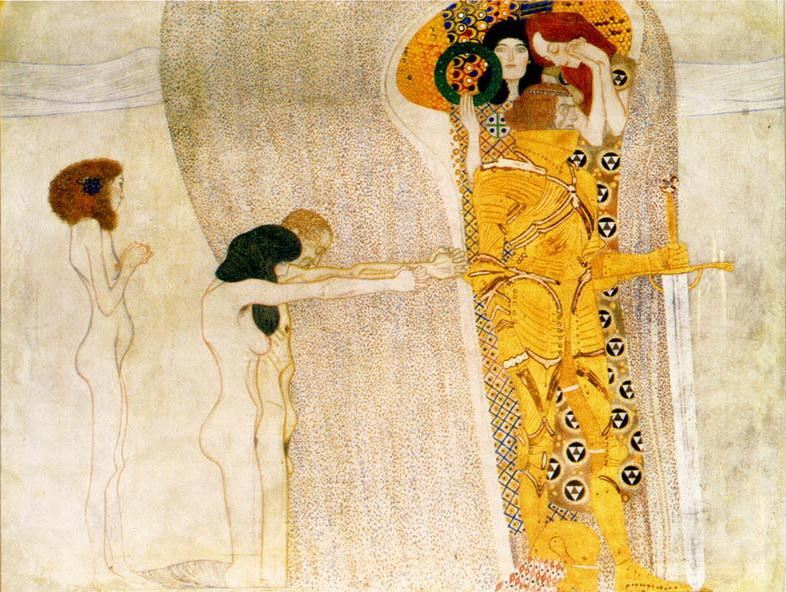 Gustav Klimt Entirety of Beethoven Frieze left3